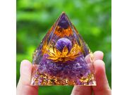 Orgonite em Pirâmide, Cristal de Ametista - Cristal Ametista