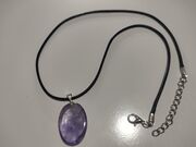 Colar de Cabochão de Pedra Ametista